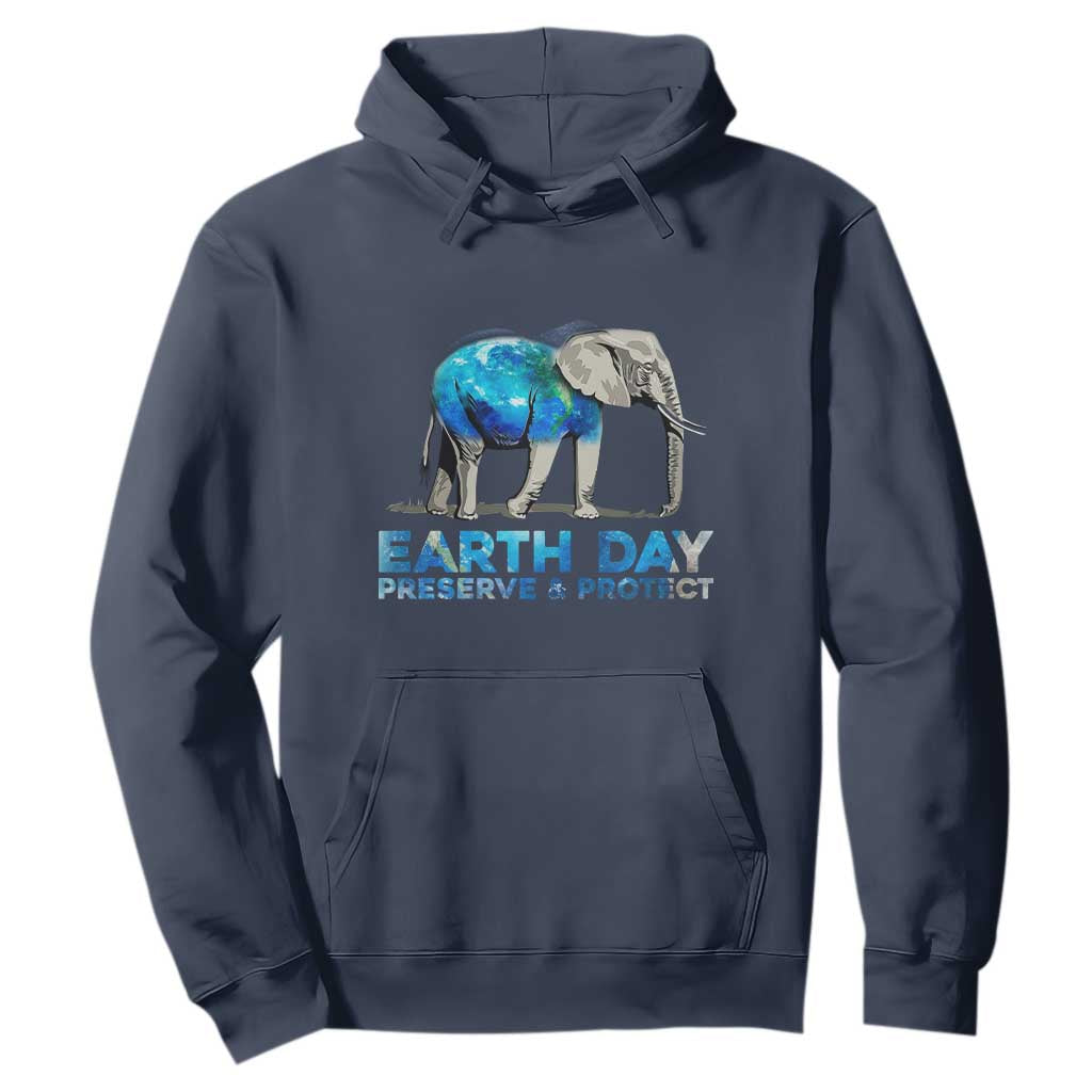 Earth Day Hoodie Animals Wildlife Elephant Conservation TS02 Navy Printyourwear