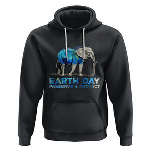 Earth Day Hoodie Animals Wildlife Elephant Conservation TS02 Black Printyourwear