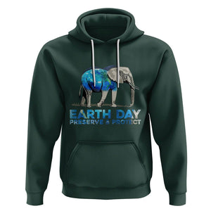 Earth Day Hoodie Animals Wildlife Elephant Conservation TS02 Dark Forest Green Printyourwear