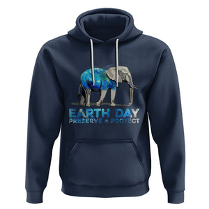 Earth Day Hoodie Animals Wildlife Elephant Conservation TS02 Navy Printyourwear