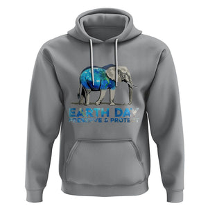 Earth Day Hoodie Animals Wildlife Elephant Conservation TS02 Sport Gray Printyourwear