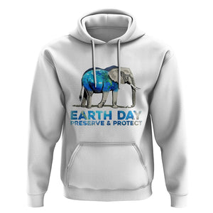 Earth Day Hoodie Animals Wildlife Elephant Conservation TS02 White Printyourwear