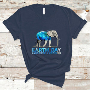 Earth Day T Shirt Animals Wildlife Elephant Conservation TS02 Navy Printyourwear