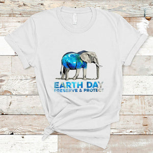 Earth Day T Shirt Animals Wildlife Elephant Conservation TS02 White Printyourwear