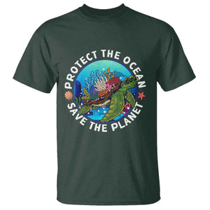 Ocean Day T Shirt Protect The Ocean Save The Planet Earth Day TS02 Dark Forest Green Printyourwear