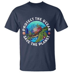 Ocean Day T Shirt Protect The Ocean Save The Planet Earth Day TS02 Navy Printyourwear