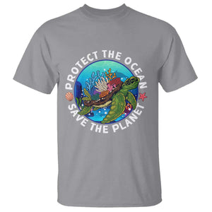 Ocean Day T Shirt Protect The Ocean Save The Planet Earth Day TS02 Sport Gray Printyourwear