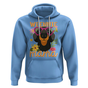 Dachshund Mom Hoodie Weennie Mama TS02 Carolina Blue Printyourwear