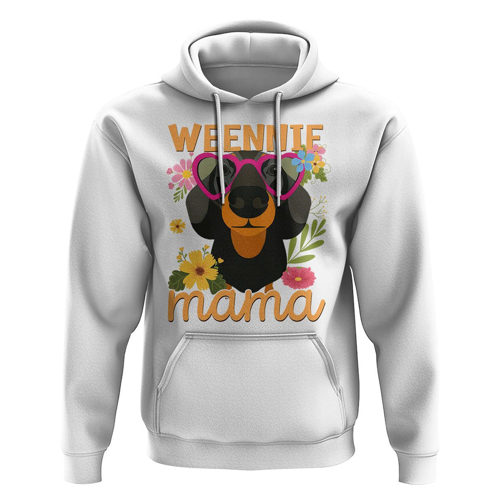 Dachshund Mom Hoodie Weennie Mama TS02 White Printyourwear