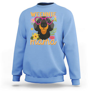 Dachshund Mom Sweatshirt Weennie Mama TS02 Carolina Blue Printyourwear