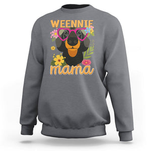 Dachshund Mom Sweatshirt Weennie Mama TS02 Charcoal Printyourwear