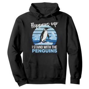 Funny Penguin Resist Hoodie Flippers Up I Stand With The Penguins TS02 Black Print Your Wear