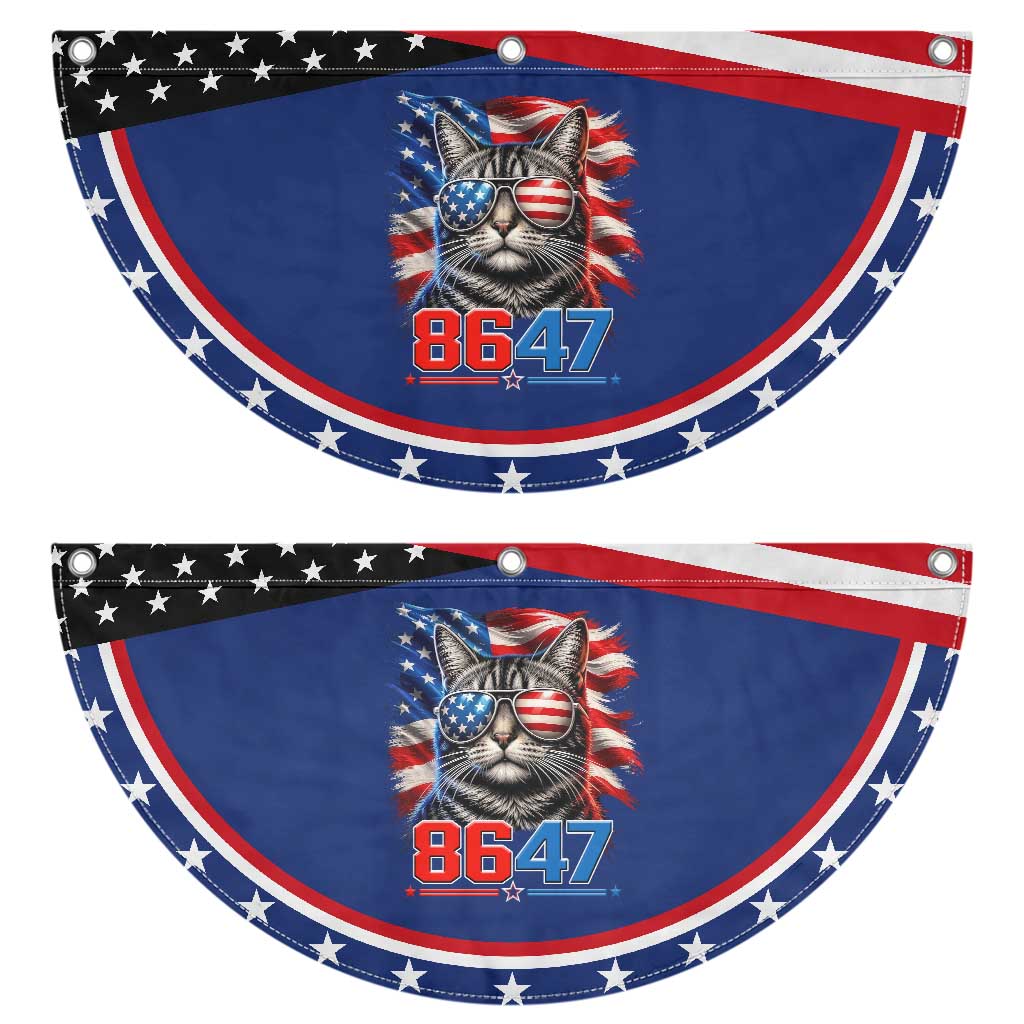 Cool 8647 Cat Patriotic Fan Flag American Flag Sunglasses Tabby Cat Political Satire TS02 2pcs pack Classic Navy Print Your Wear
