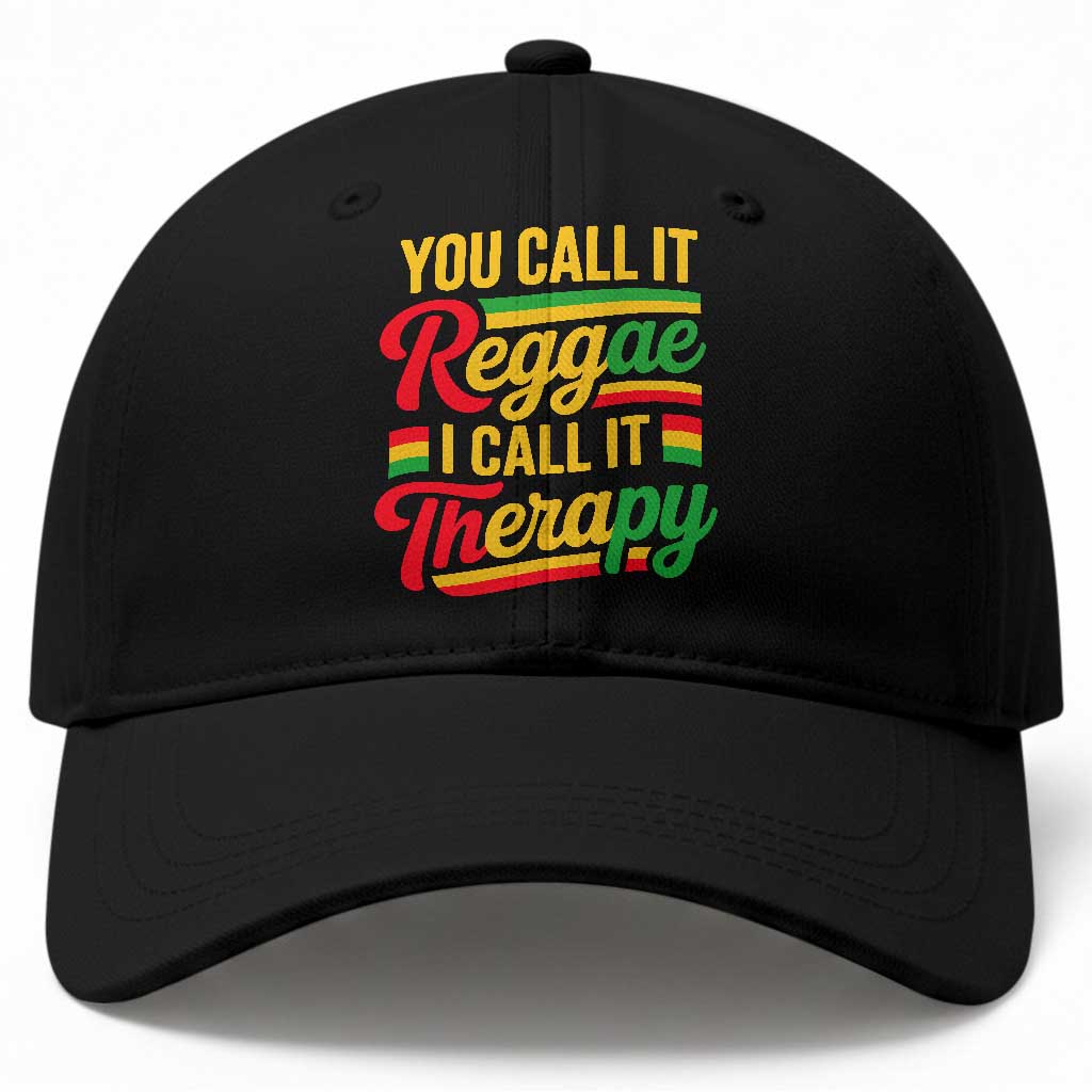 You Call It Reggae I Call It Therapy Baseball Cap Emotional Jamaican Rasta Music Lovers TS02 Print Your Wear