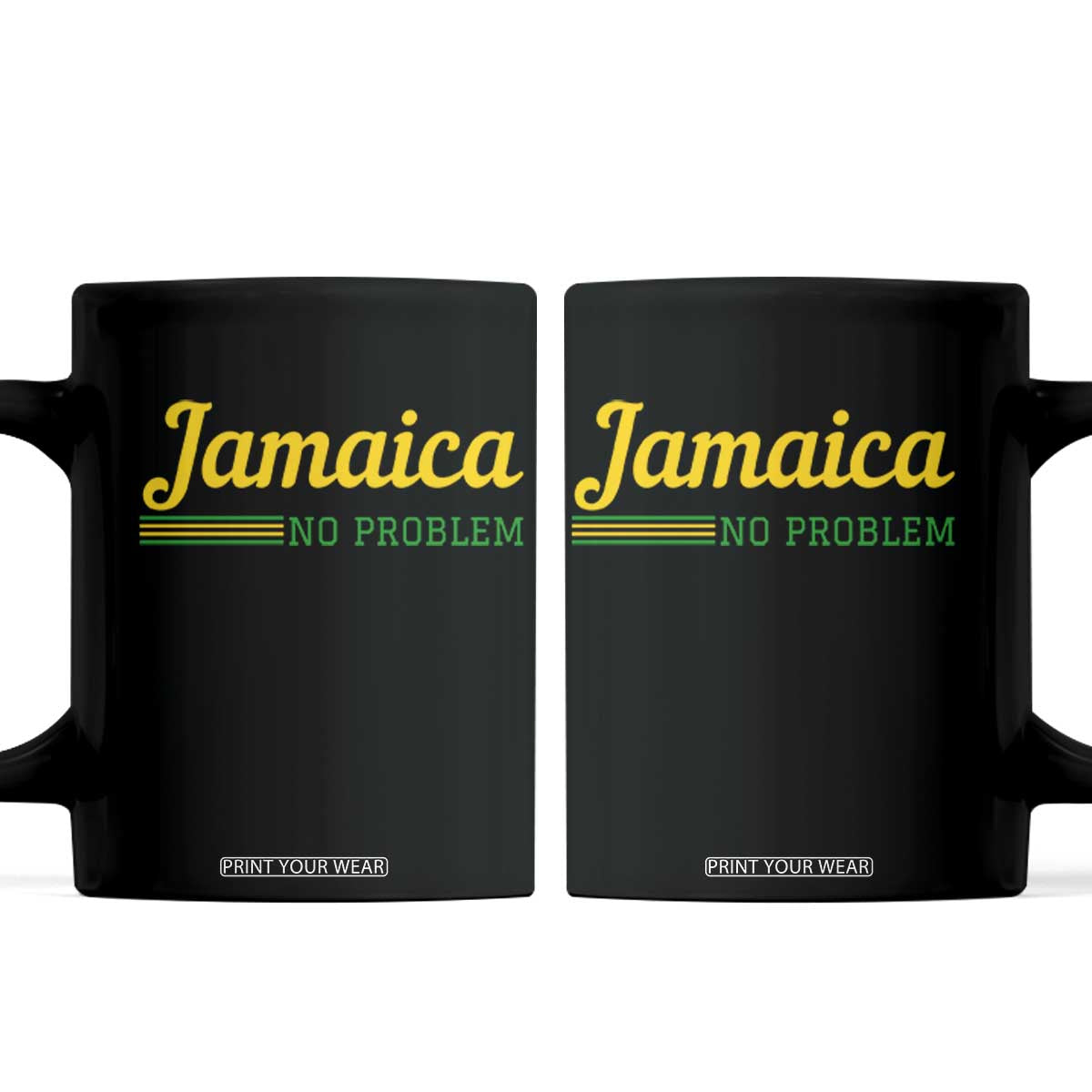 Jamaica No Problem Coffee Mug Classic Island Motto and Caribbean Vacation TS02 Black Print Your Wear