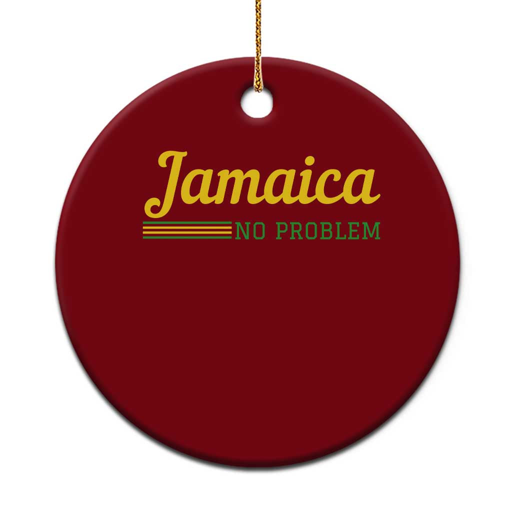 Jamaica No Problem Ceramic Ornament Classic Island Motto and Caribbean Vacation TS02 1pc Red Print Your Wear