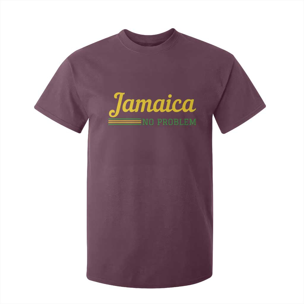Jamaica No Problem T Shirt For Kid Classic Island Motto and Caribbean Vacation TS02 Maroon Print Your Wear