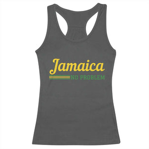 Jamaica No Problem Racerback Tank Top Classic Island Motto and Caribbean Vacation TS02 Dark Heather Print Your Wear