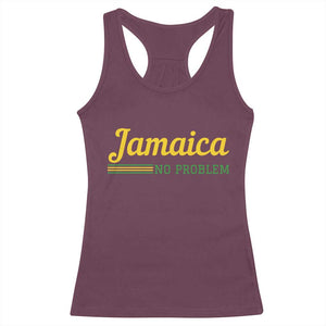 Jamaica No Problem Racerback Tank Top Classic Island Motto and Caribbean Vacation TS02 Maroon Print Your Wear
