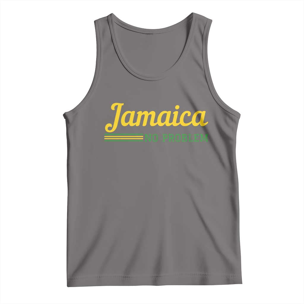 Jamaica No Problem Tank Top Classic Island Motto and Caribbean Vacation TS02 Deep Heather Print Your Wear