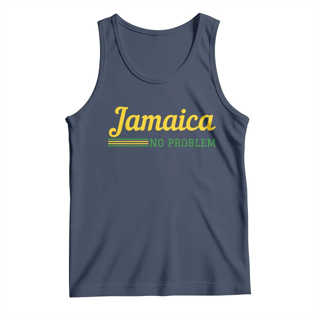 Jamaica No Problem Tank Top Classic Island Motto and Caribbean Vacation TS02 Navy Print Your Wear