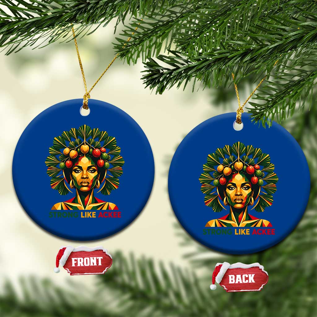 Strong Like Ackee Empowered Woman Ceramic Ornament Jamaican National Fruit Heritage Pride TS02 1pc Blue Print Your Wear
