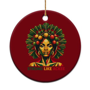 Strong Like Ackee Empowered Woman Ceramic Ornament Jamaican National Fruit Heritage Pride TS02 1pc Red Print Your Wear
