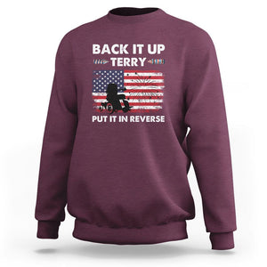 Funny 4th Of July Sweatshirt Back Up Terry Put It In Reverse Firework TS02 Maroon Printyourwear