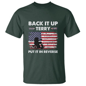 Funny 4th Of July T Shirt Back Up Terry Put It In Reverse Firework TS02 Dark Forest Green Printyourwear