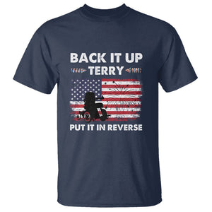 Funny 4th Of July T Shirt Back Up Terry Put It In Reverse Firework TS02 Navy Printyourwear