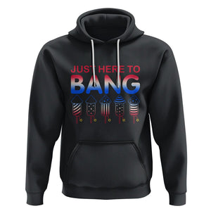 Funny 4th Of July Hoodie Just Here To Bang Independence Day Fireworks TS02 Black Printyourwear