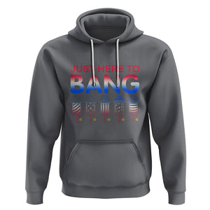 Funny 4th Of July Hoodie Just Here To Bang Independence Day Fireworks TS02 Charcoal Printyourwear