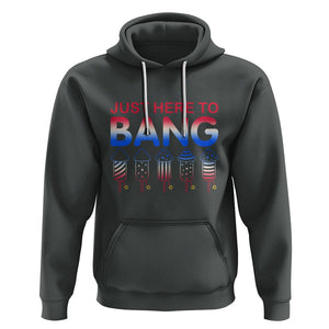 Funny 4th Of July Hoodie Just Here To Bang Independence Day Fireworks TS02 Dark Heather Printyourwear