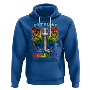 LGBT Pride Hoodie God's Love Is Fully Inclusive Christian Cross Butterfly TS02 Royal Blue Printyourwear