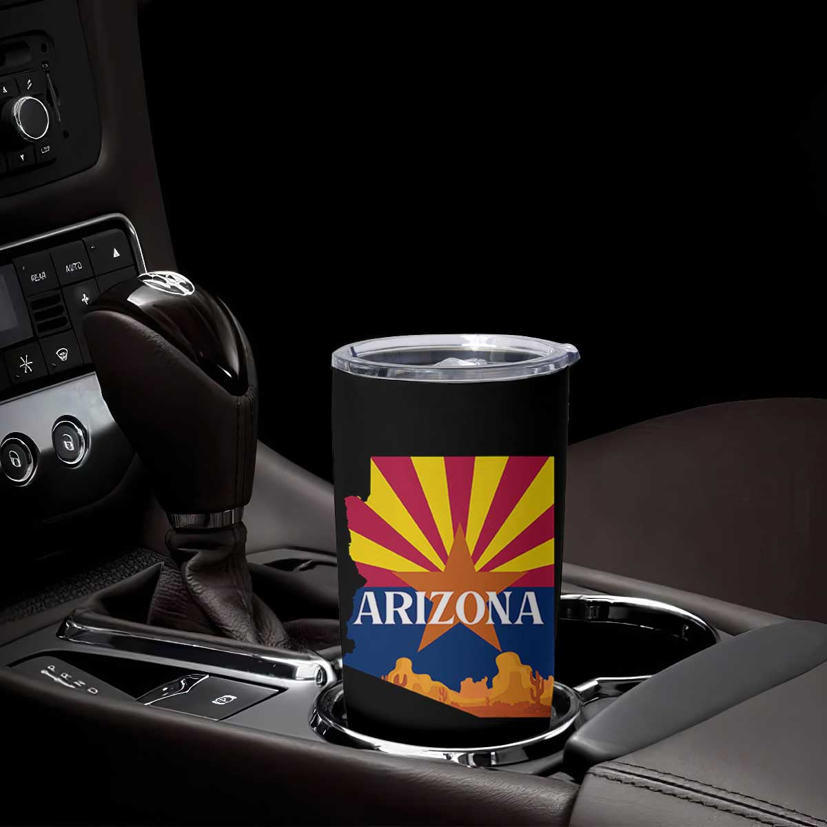 Arizona State Flag Map Graphic Tumbler Cup Southwest Sunburst Cactus State Pride Souvenir TS02 Print Your Wear