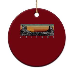 Retro Arizona Sunset Monument Valley Graphic Ceramic Ornament Panoramic Desert Red Rocks Landscape Souvenir TS02 1pc Red Print Your Wear