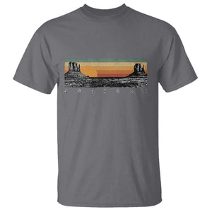 Retro Arizona Sunset Monument Valley Graphic T Shirt Panoramic Desert Red Rocks Landscape Souvenir TS02 Charcoal Print Your Wear