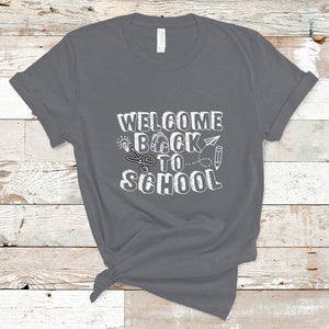 Welcome Back To School T Shirt First Day Of School Teacher Student TS02 Charcoal Printyourwear