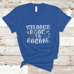 Welcome Back To School T Shirt First Day Of School Teacher Student TS02 Royal Blue Printyourwear