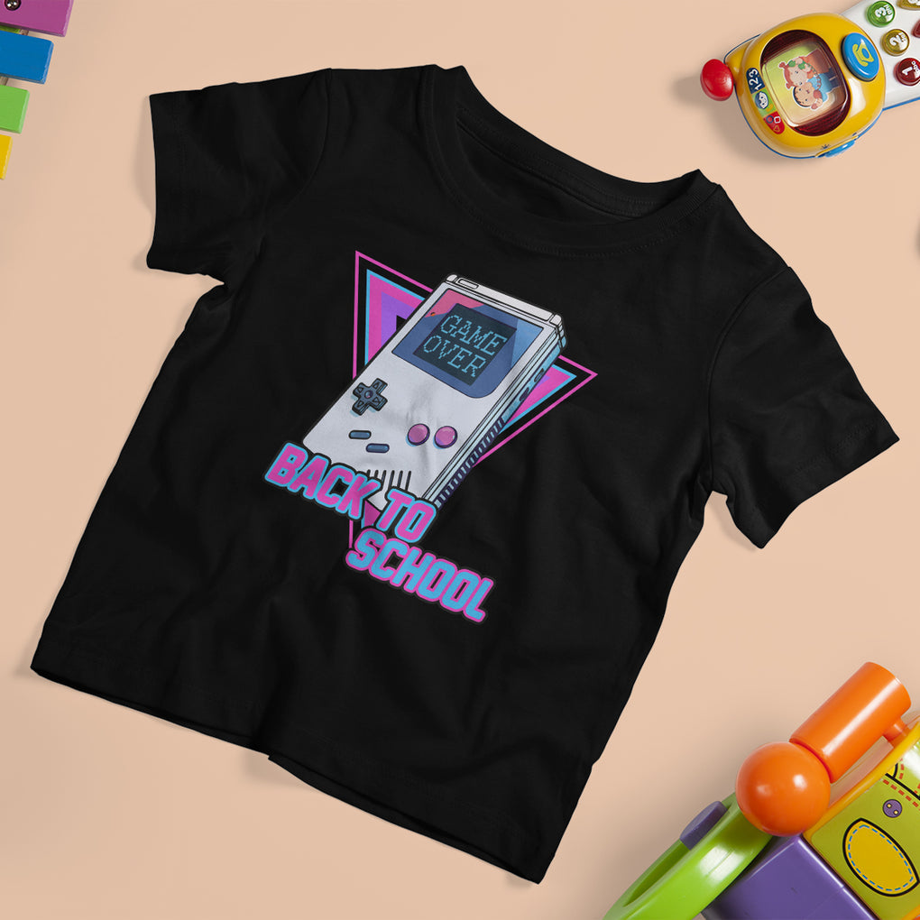 Game Over Back To School T Shirt For Kid Funny Level Up 1st Day Of School TS02 Purple Printyourwear