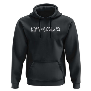 Kamala Harris 2024 Hoodie Funny Cat Lettering Positive Madam President TS02 Black Print Your Wear