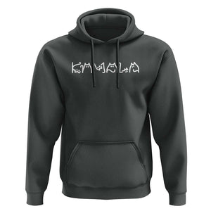 Kamala Harris 2024 Hoodie Funny Cat Lettering Positive Madam President TS02 Dark Heather Print Your Wear