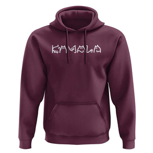 Kamala Harris 2024 Hoodie Funny Cat Lettering Positive Madam President TS02 Maroon Print Your Wear