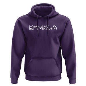 Kamala Harris 2024 Hoodie Funny Cat Lettering Positive Madam President TS02 Purple Print Your Wear