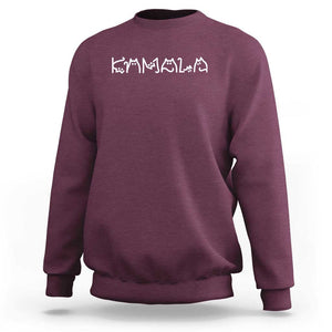 Kamala Harris 2024 Sweatshirt Funny Cat Lettering Positive Madam President TS02 Maroon Print Your Wear