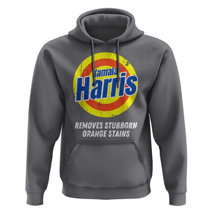 Funny Kamala Harris 2024 Hoodie Madam President Removes Stubborn Orange Stains TS02 Charcoal Print Your Wear