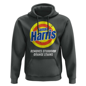 Funny Kamala Harris 2024 Hoodie Madam President Removes Stubborn Orange Stains TS02 Dark Heather Print Your Wear