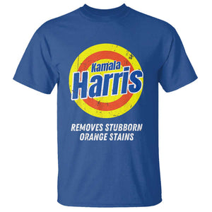 Funny Kamala Harris 2024 T Shirt Madam President Removes Stubborn Orange Stains TS02 Royal Blue Print Your Wear