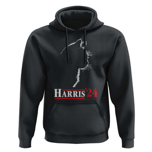 Harris 2024 Hoodie Cat Ladies For Kamala '24 Madam President TS02 Black Print Your Wear