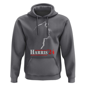 Harris 2024 Hoodie Cat Ladies For Kamala '24 Madam President TS02 Charcoal Print Your Wear